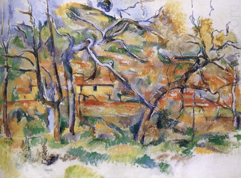 Paul Cezanne and tree house china oil painting image